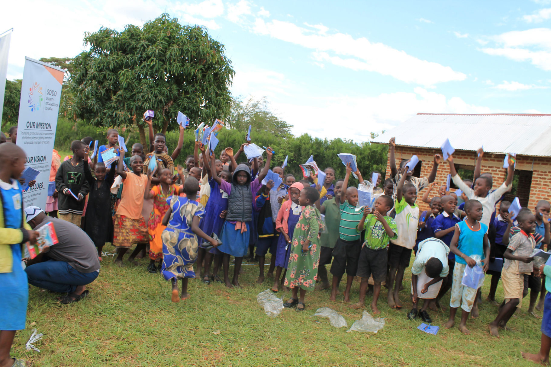 SODO Charity team members at a community gathering